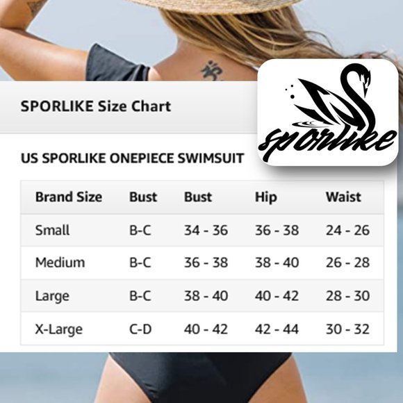 SPORLIKE One Piece V-Neck Ruffle Bathing Suit  🐅  NEW WITH TAG! - Picture 12 of 12
